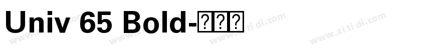 Univ 65 Bold字体转换